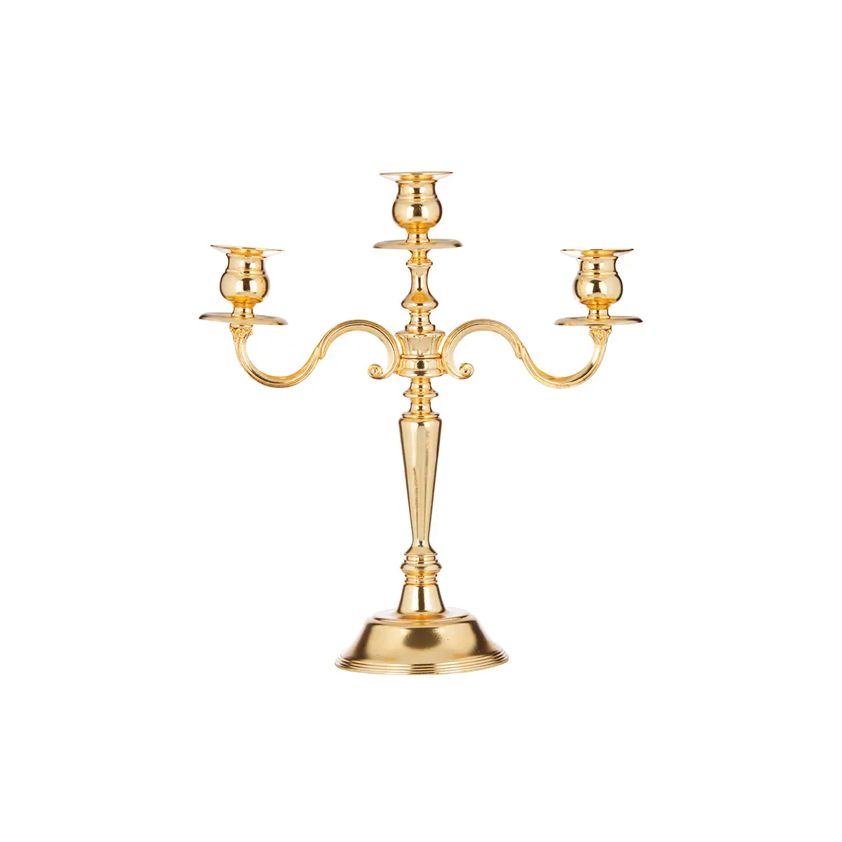 CHROME PLATED 3 LIT CANDLESTAND - LUXURY