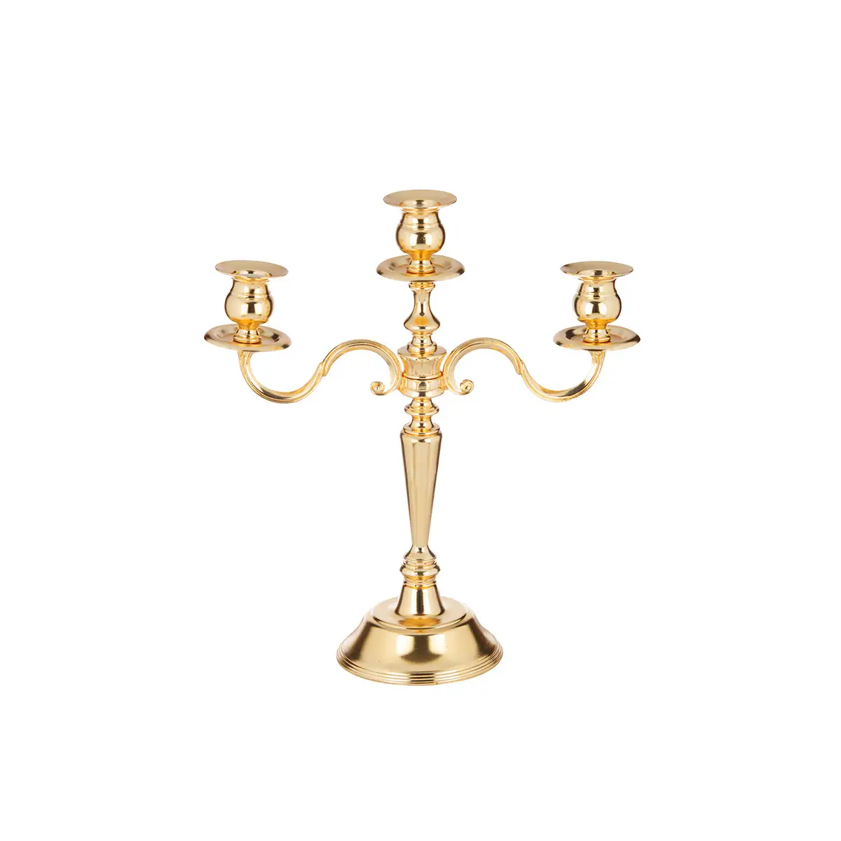 CHROME PLATED 3 LIT CANDLESTAND - LUXURY