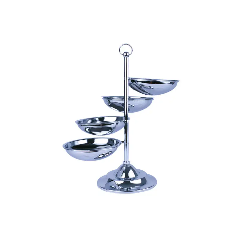 CHROME PLATED 4 -TIER NUT BOWL SET - LUXURY