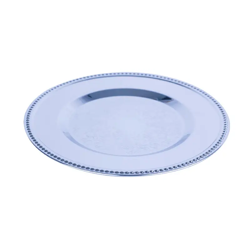 CHROME PLATED IRON BOTTLE COASTER.ROUND - TRAY