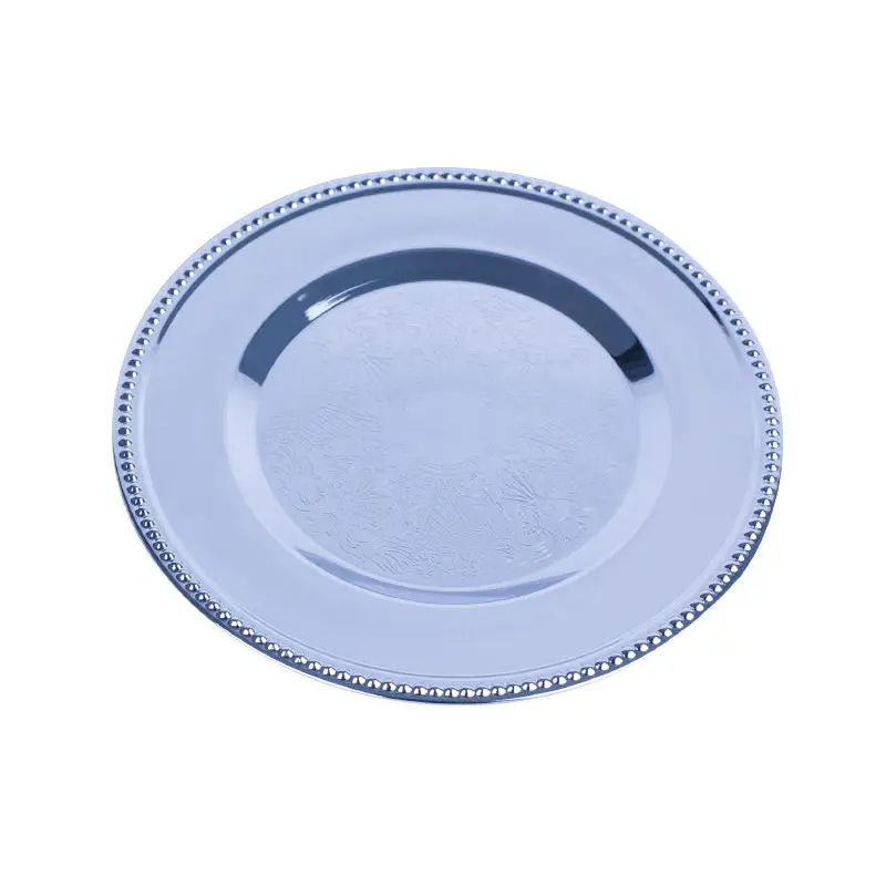 CHROME PLATED IRON BOTTLE COASTER.ROUND - TRAY