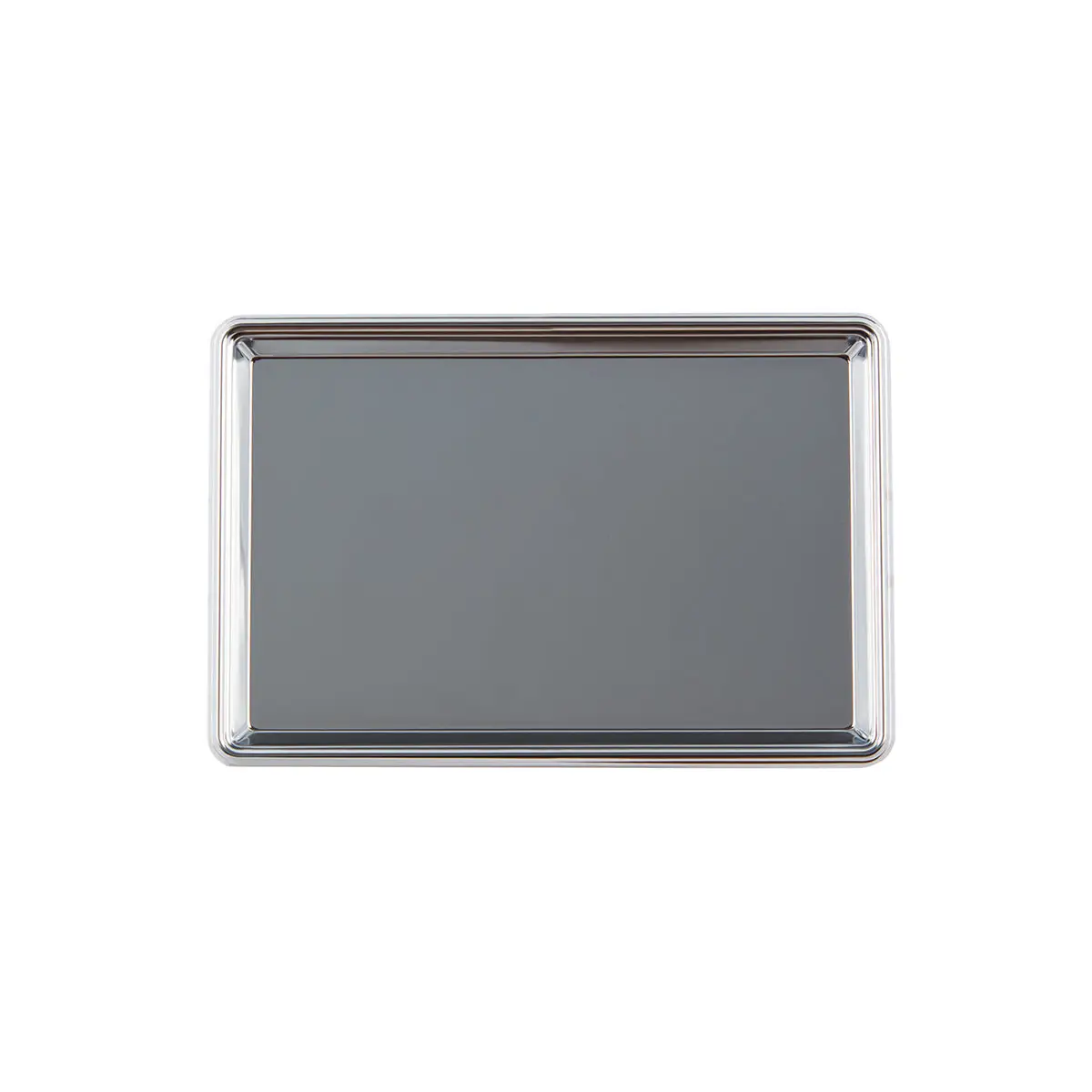 CHROME PLATED IRON OBLONG TRAY. - TRAY