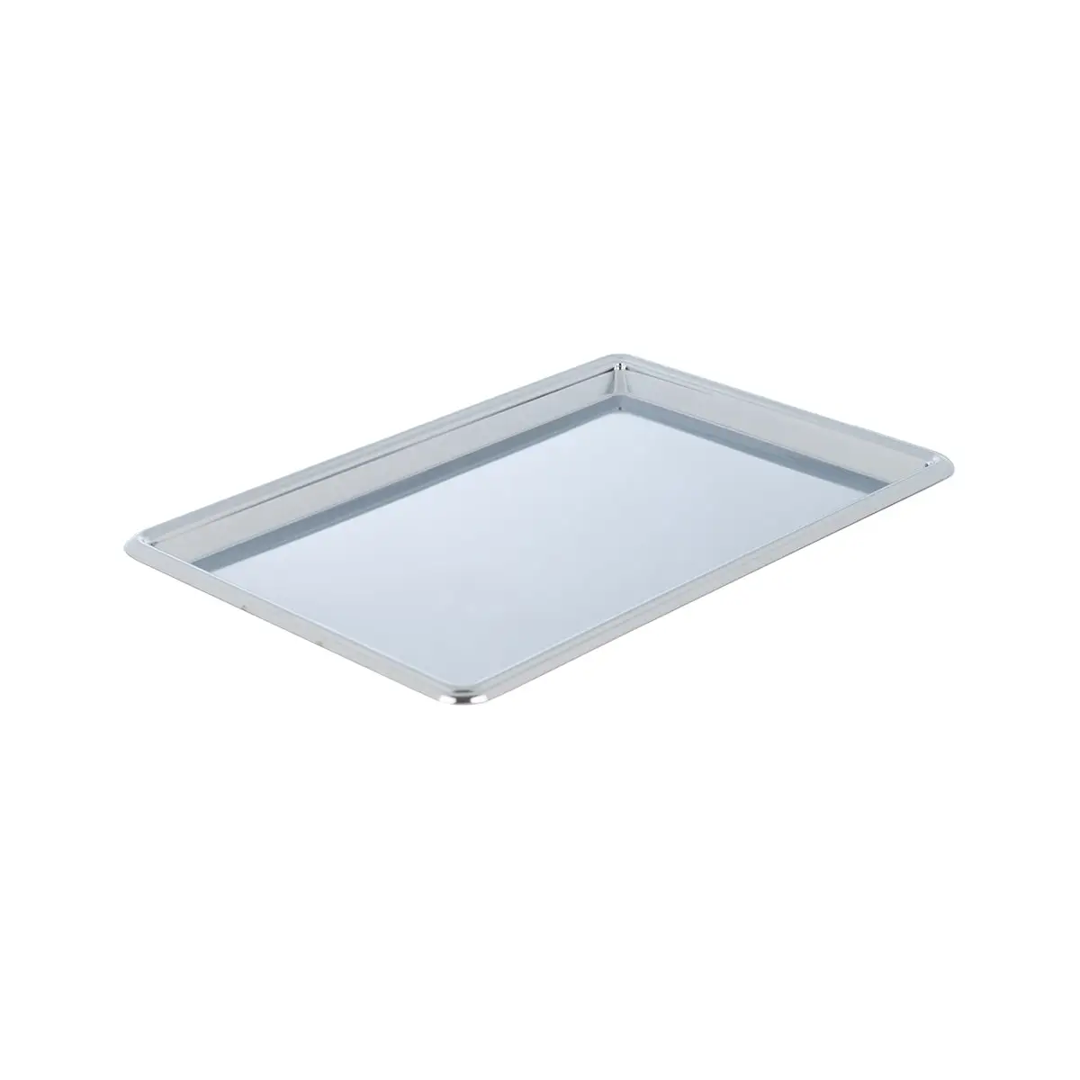 CHROME PLATED IRON OBLONG TRAY. - TRAY