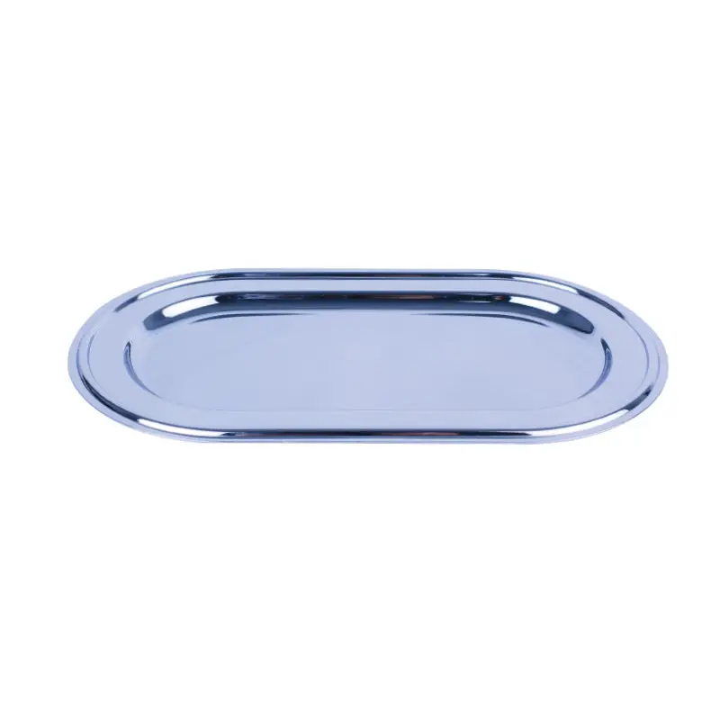 CHROME PLATED IRON OVAL TRAY - TRAY