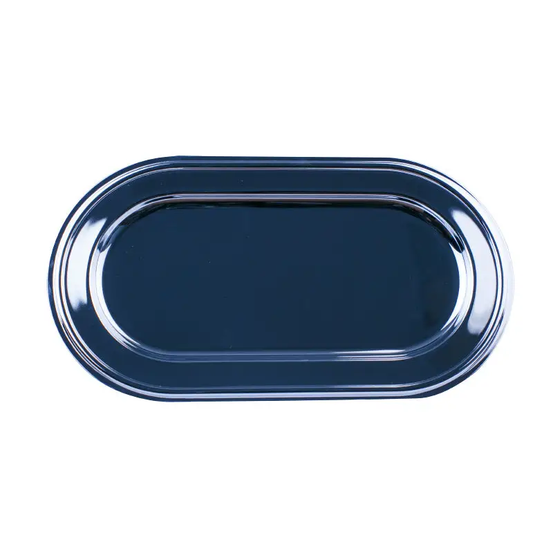 CHROME PLATED IRON OVAL TRAY - TRAY