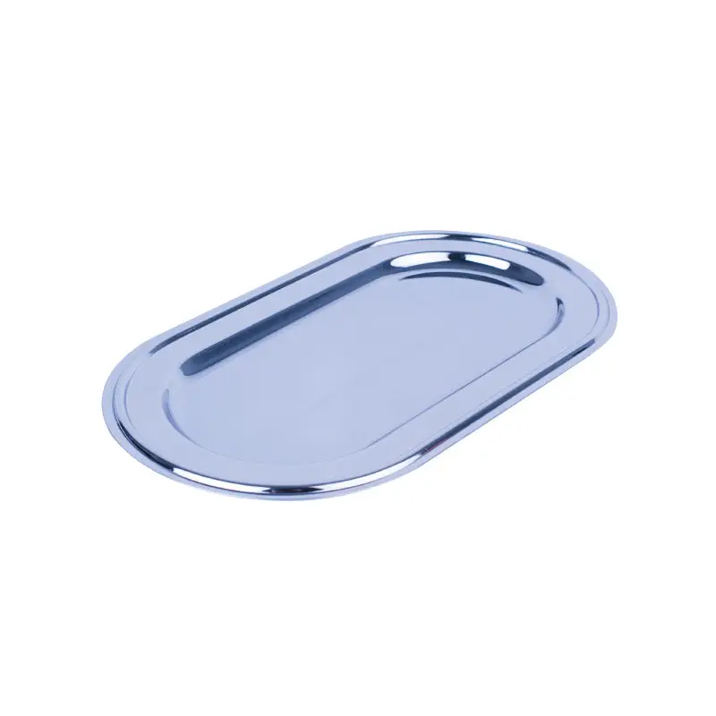 CHROME PLATED IRON OVAL TRAY - TRAY