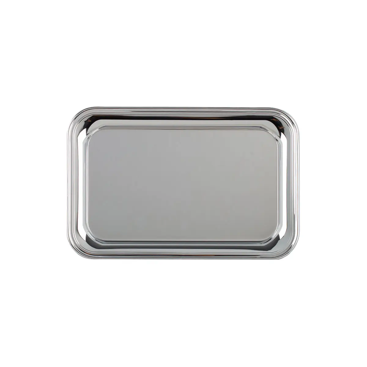 CHROME PLATED IRON RECTANGULAR TRAY. - TRAY