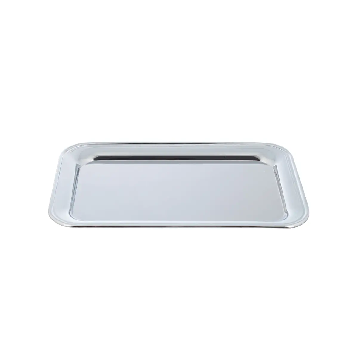 CHROME PLATED IRON RECTANGULAR TRAY. - TRAY