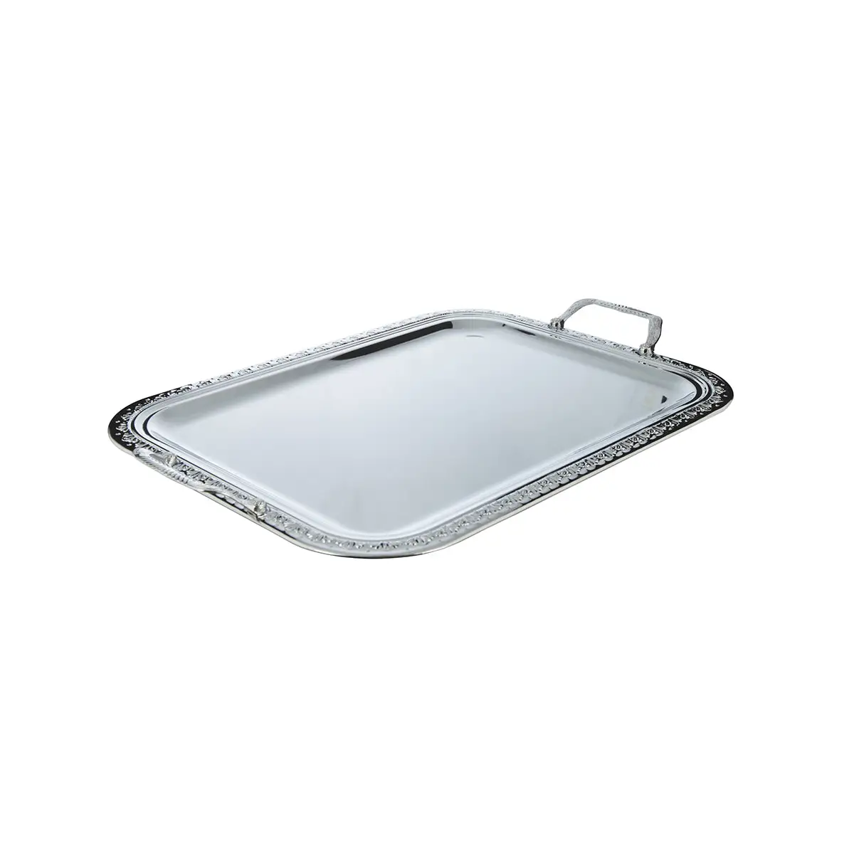 CHROME PLATED IRON RECTANGULAR TRAY. TRAY