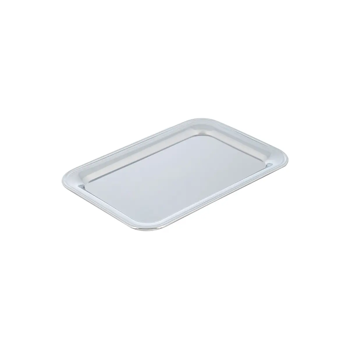 CHROME PLATED IRON RECTANGULAR TRAY. - TRAY