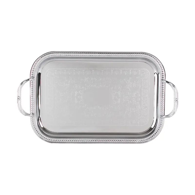 CHROME PLATED IRON RECTANGULAR TRAY. TRAY