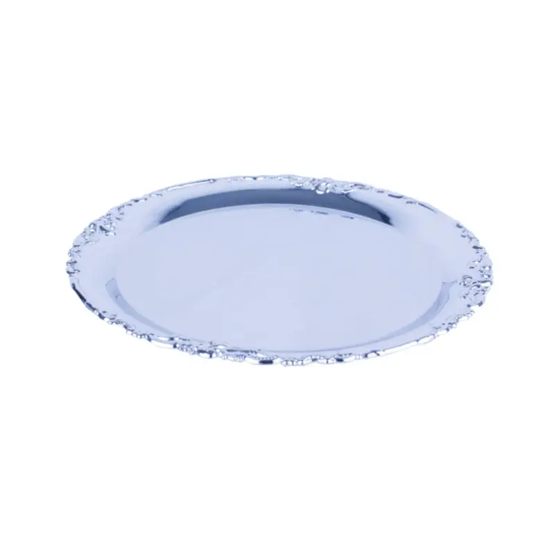 CHROME PLATED IRON ROUND TRAY - TRAY