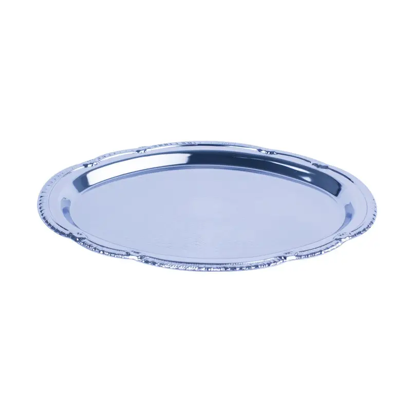 CHROME PLATED OVAL IRON TRAY. - TRAY