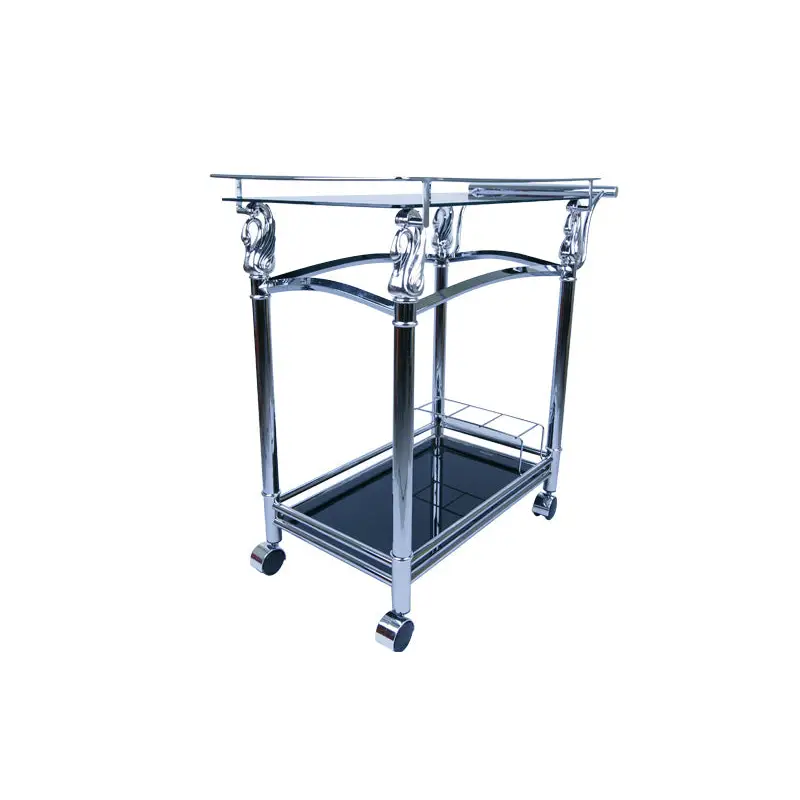 CHROME PLATED SERVING TROLLEY - BAR TROLLEY