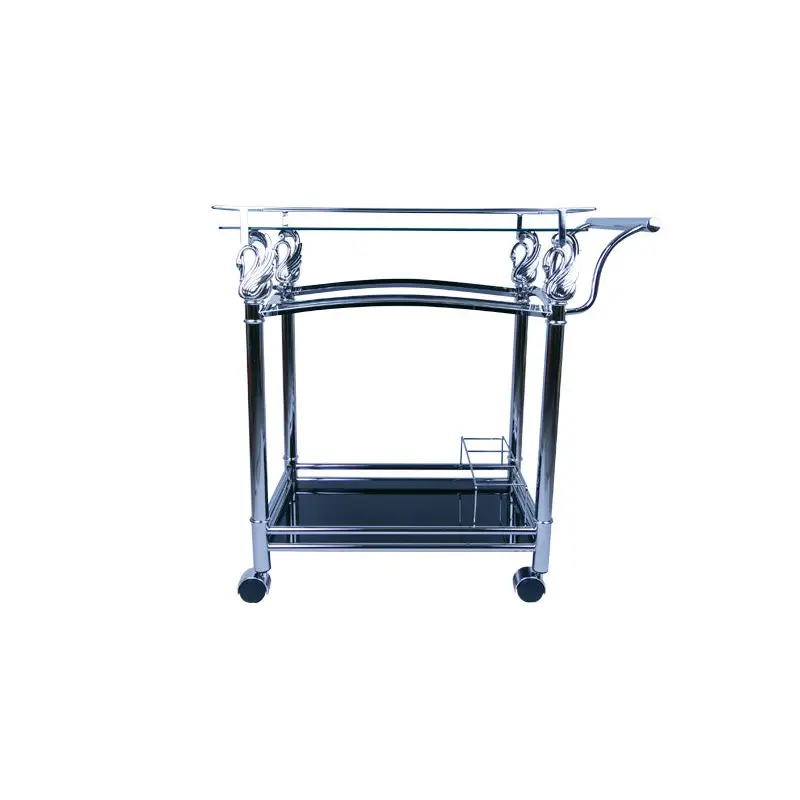 CHROME PLATED SERVING TROLLEY - BAR TROLLEY
