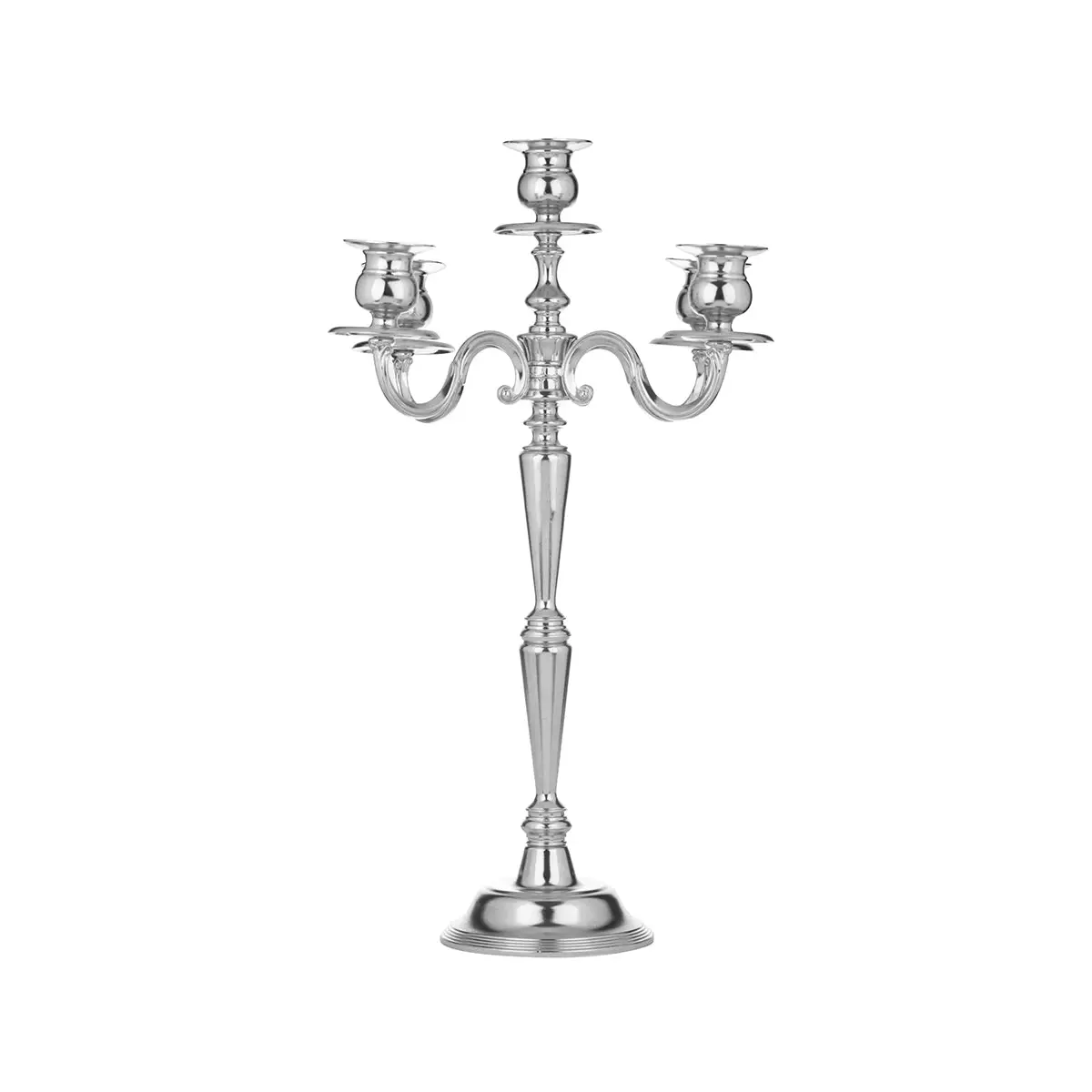 CHROMEPLATED 5 LIT CANDLESTAND - LUXURY