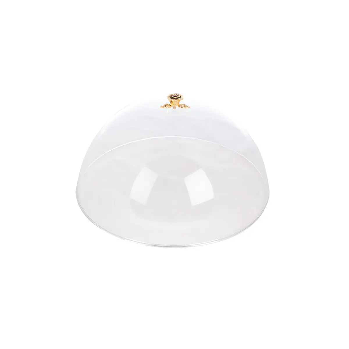 GOLD PALTED CAKE TRAY W COVER - ROSE COLLECTION