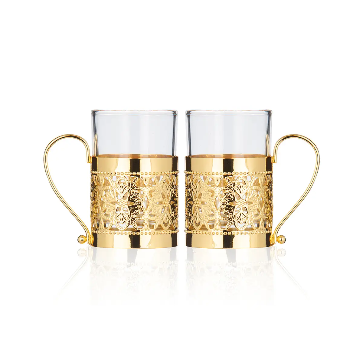 GOLD PLATED 2PCS GLASS SET