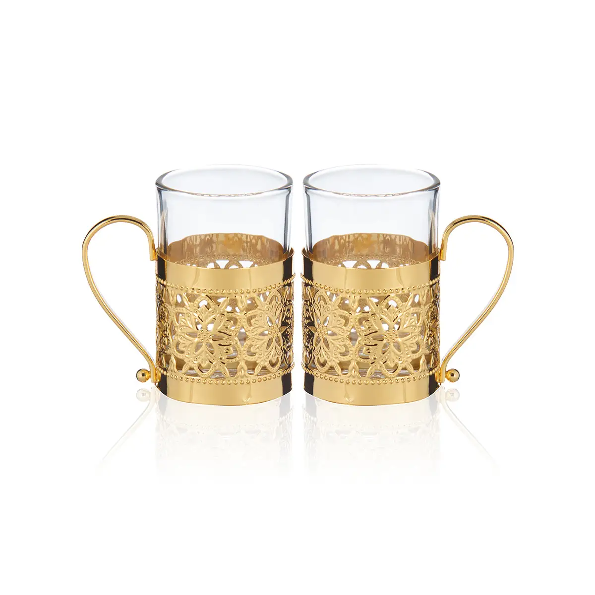 GOLD PLATED 2PCS GLASS SET