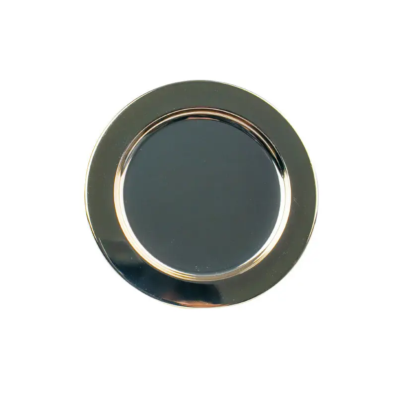 GOLD PLATED 6 PIECES GLASS COASTER SET. - LUXURY