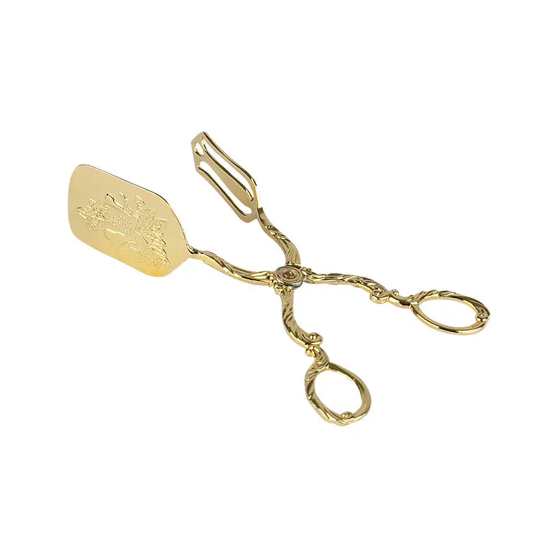 GOLD PLATED CAKE TONG - SERVER