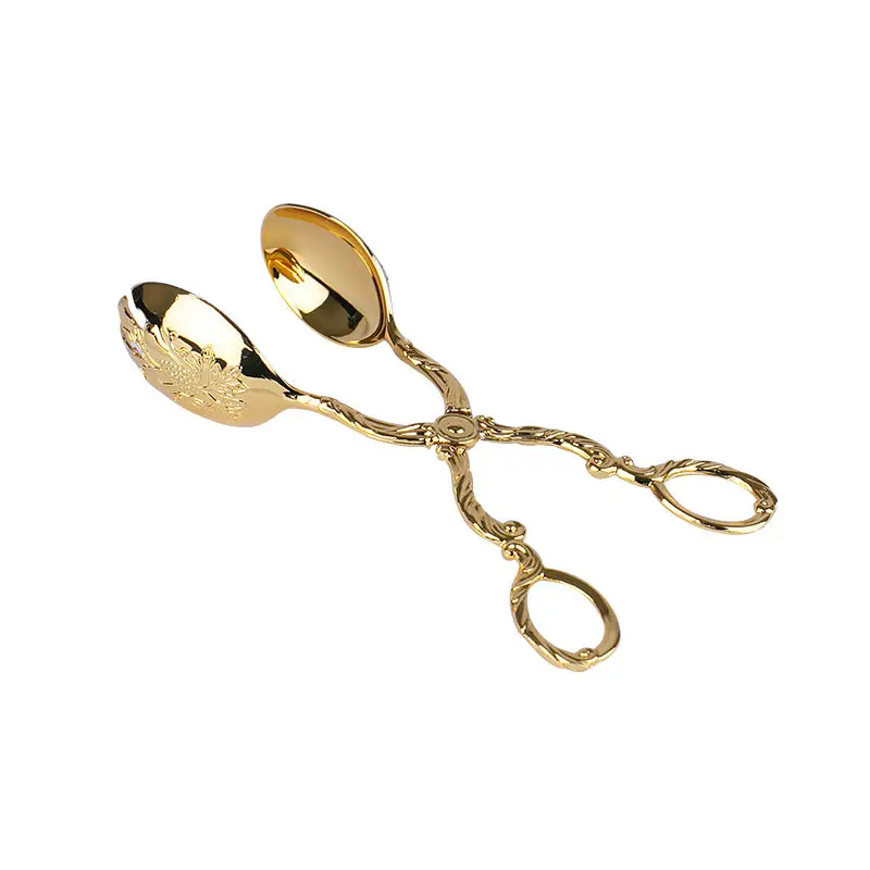 GOLD PLATED SALAD TONG - SERVER