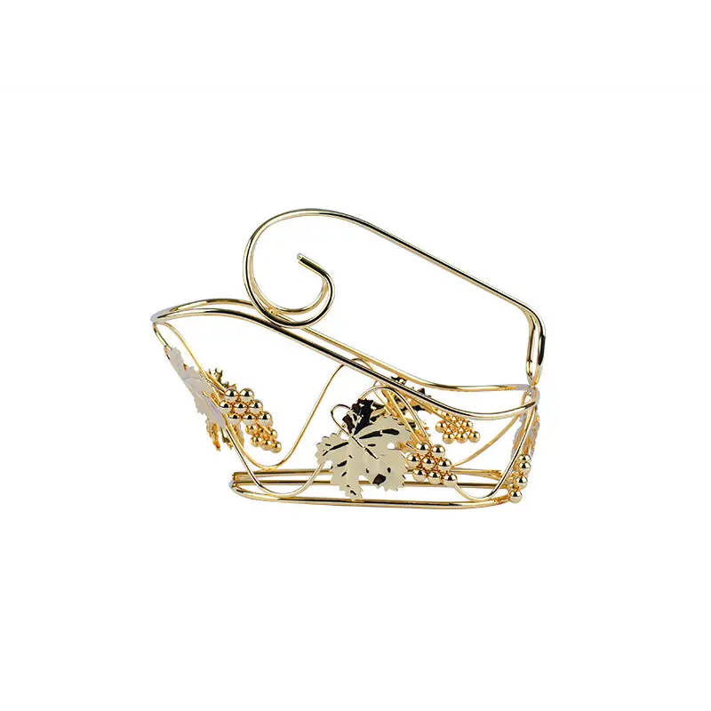 GOLD PLATED WINE BOTTLE HOLDER. - LUXURY