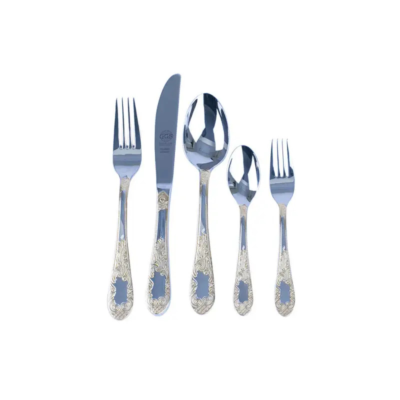 RAMONA 72 PCS FLATWARE SET IN GOLD DECORATION - FLAT WARE