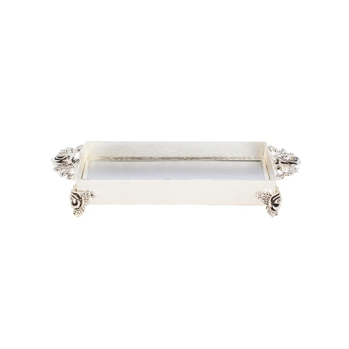 SILVER PLATED 2 PCS CONDOMENT SET - ROSE COLLECTION