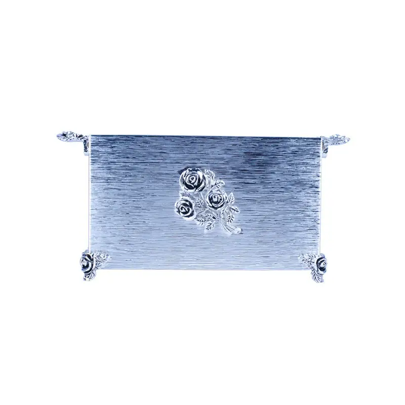 SILVER PLATED 3-COMP CUTLERY CADDY. - ROSE