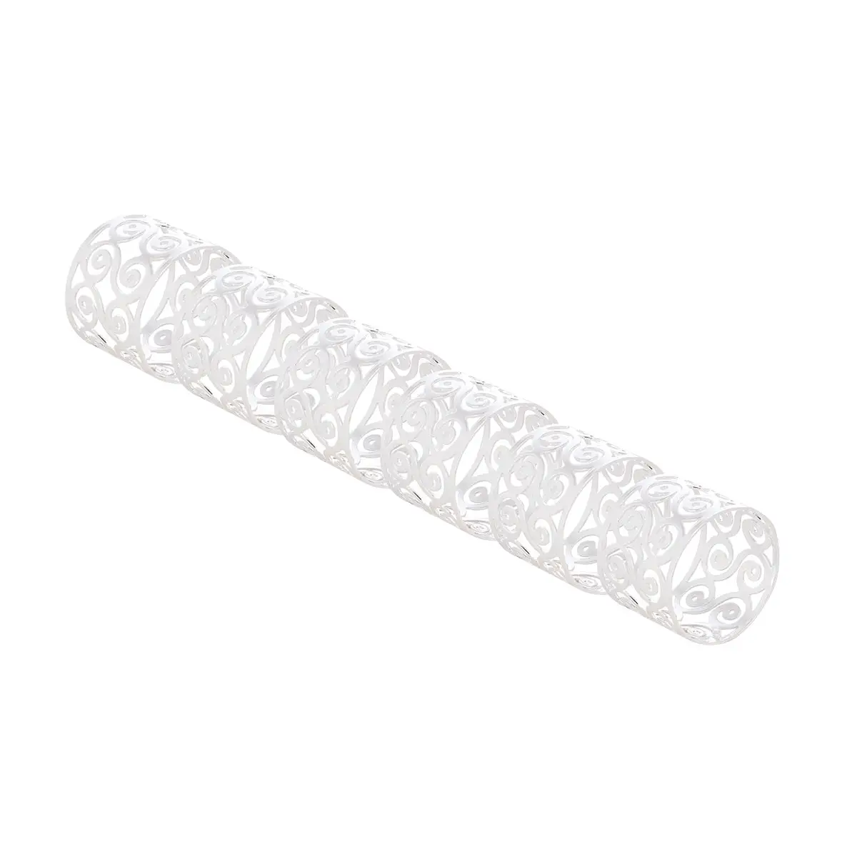 SILVER PLATED 6 PCS NAPKIN RING - LUXURY