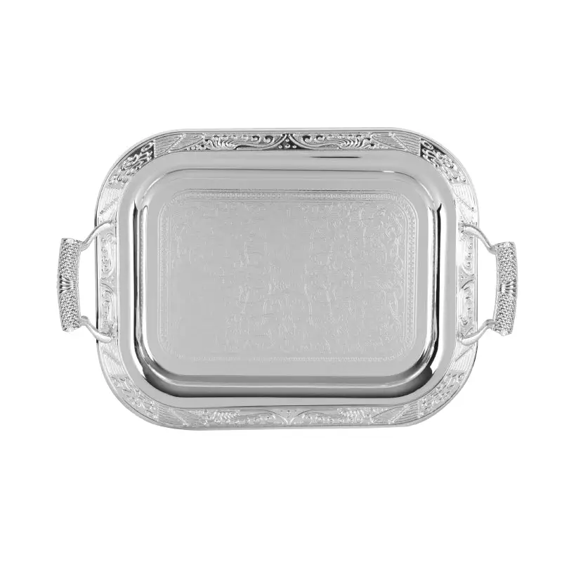 SILVER PLATED SERVING TRAY. - TRAY