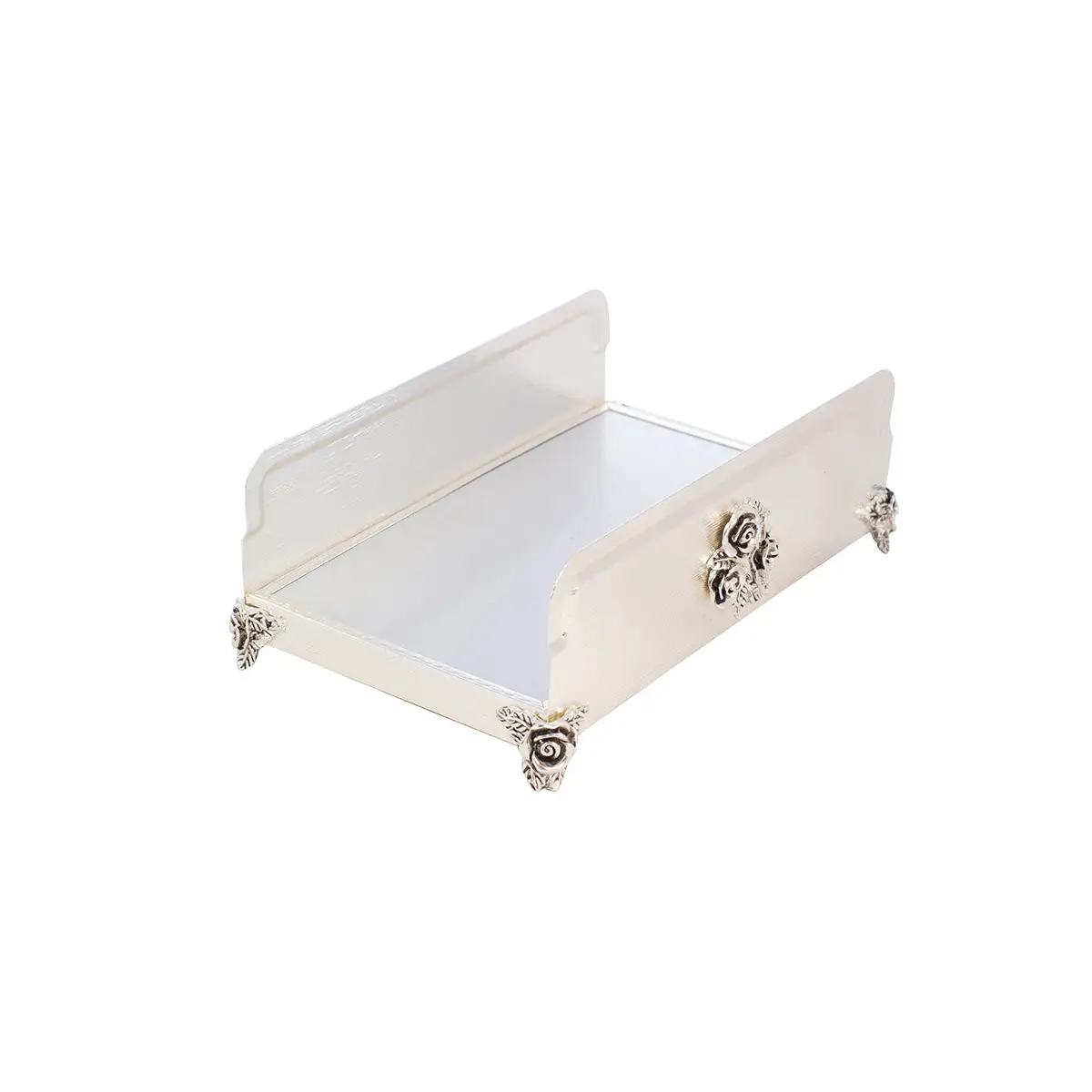 SILVER PLATED TOWEL HOLDER - ROSE COLLECTION
