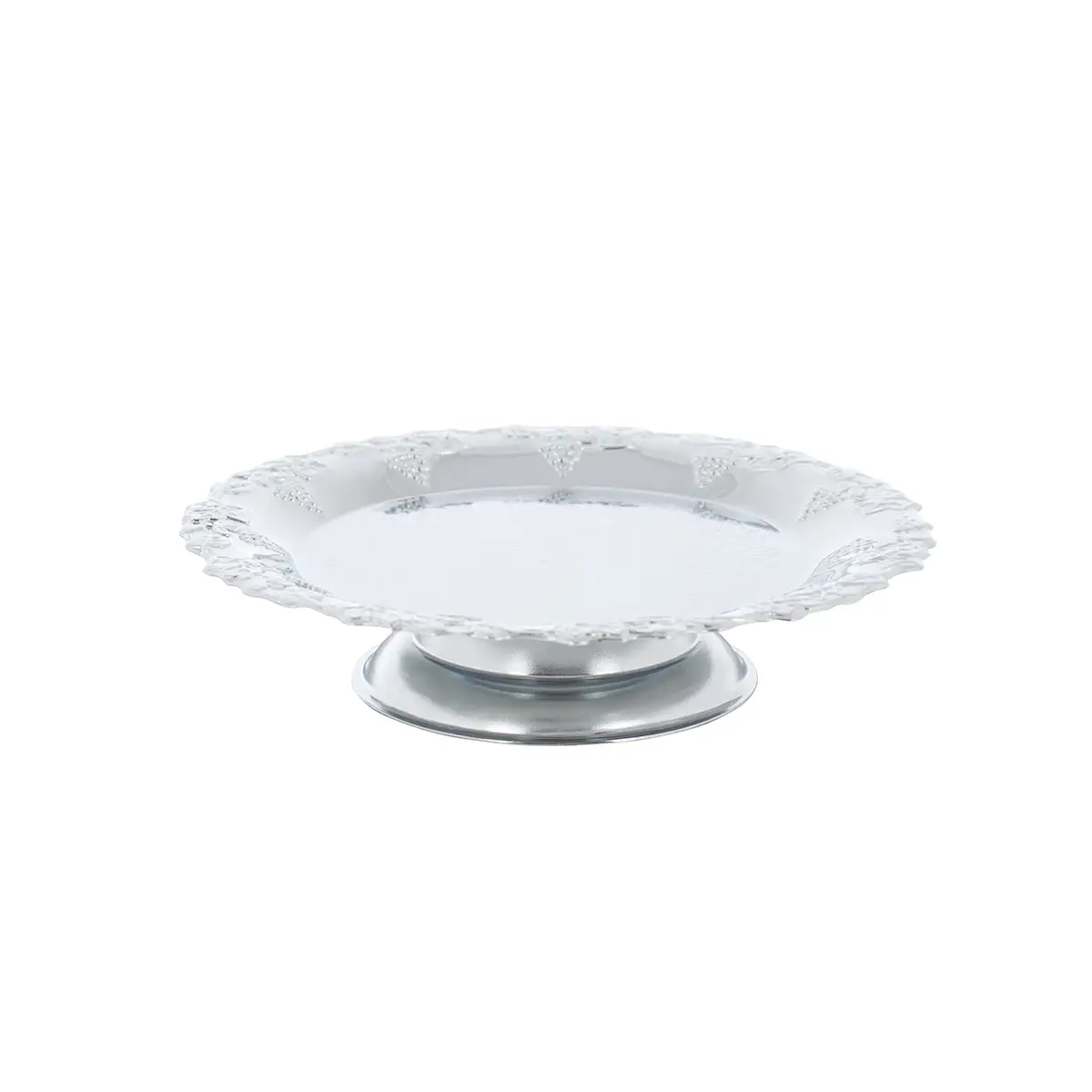 CHROME PLATED IRON TRAY WITH BASE. - TRAY