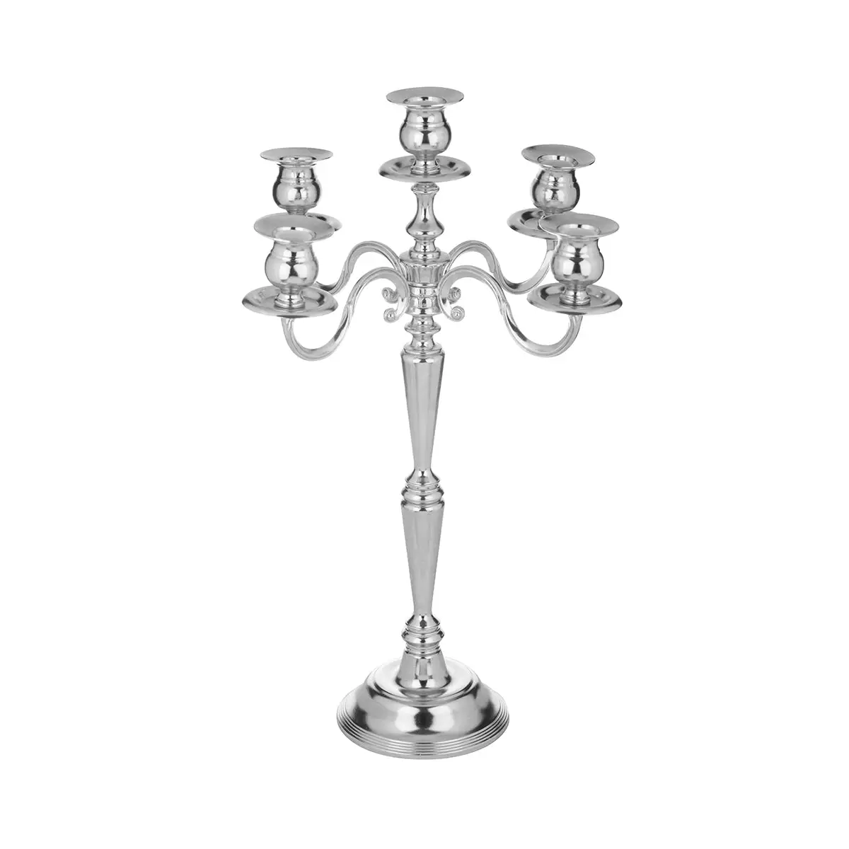 CHROMEPLATED 5 LIT CANDLESTAND - LUXURY