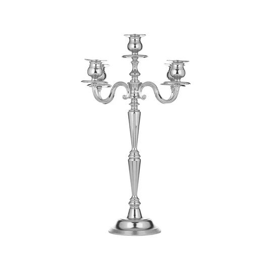 CHROMEPLATED 5 LIT CANDLESTAND - LUXURY