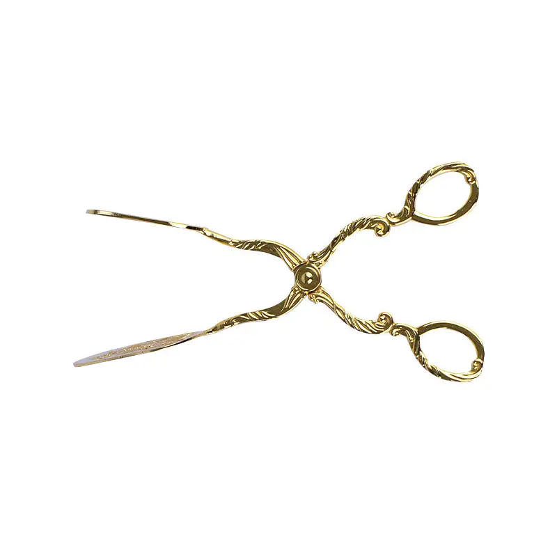 GOLD PLATED PASTRY TONG. - SERVER