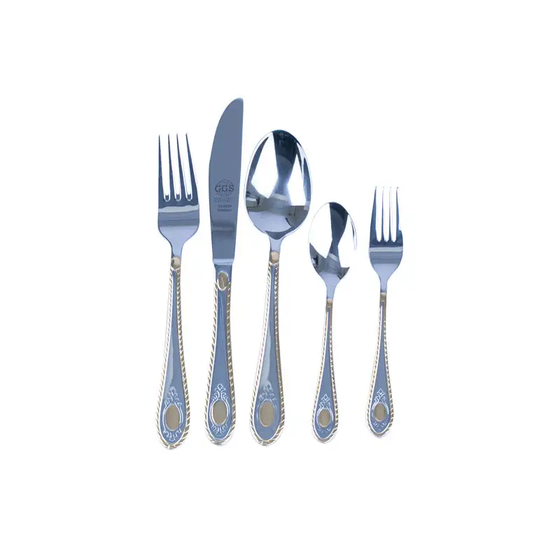 NADINE 30 PCS FLATWARE SET IN GOLD DECORATION - FLAT WARE