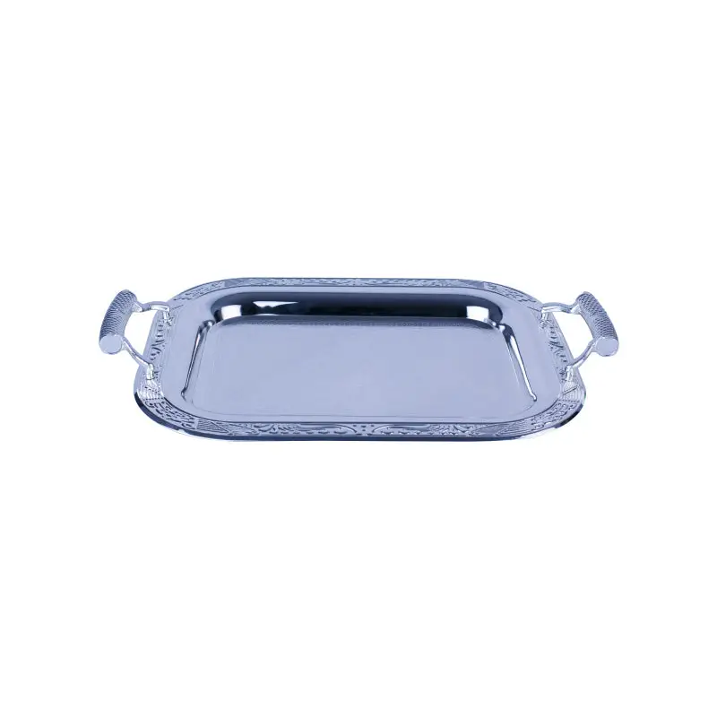 SILVER PLATED SERVING TRAY. - TRAY